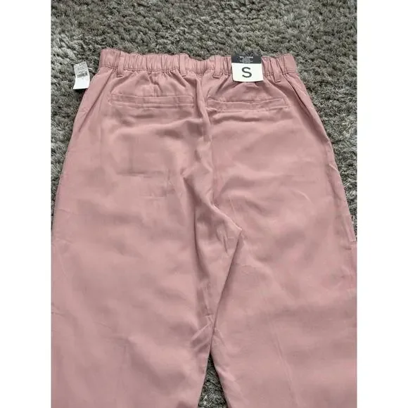 GAP 90s Loose Women’s High Rise Wide Leg Trousers Pink Size S Coastal Boho NWT - Picture 4 of 9